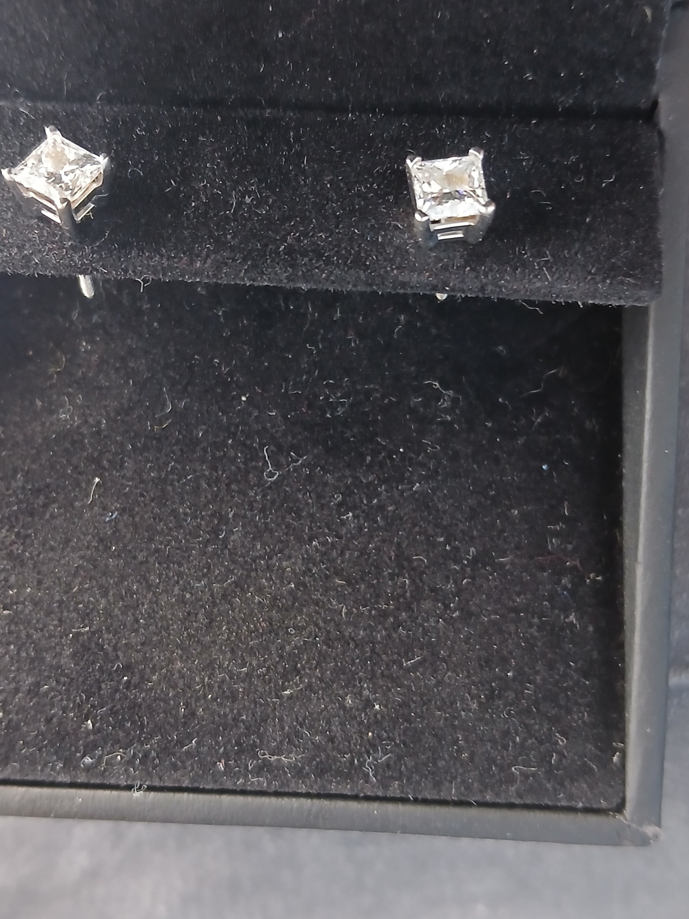Princess Cut Stud Earrings